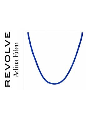 Revolve x Adina Eden Colored Twisted Cotton Rope Necklace in Blue